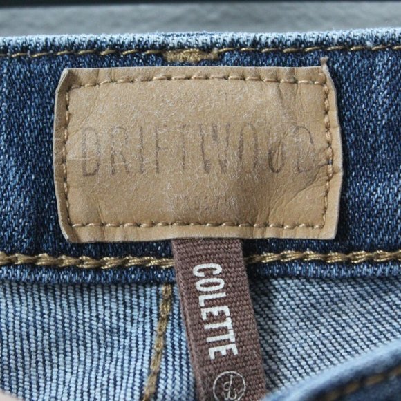 Driftwood Boho Embroidered Hem Colette Jeans Medium Wash Women's Size 29 H12272 - Picture 4 of 9